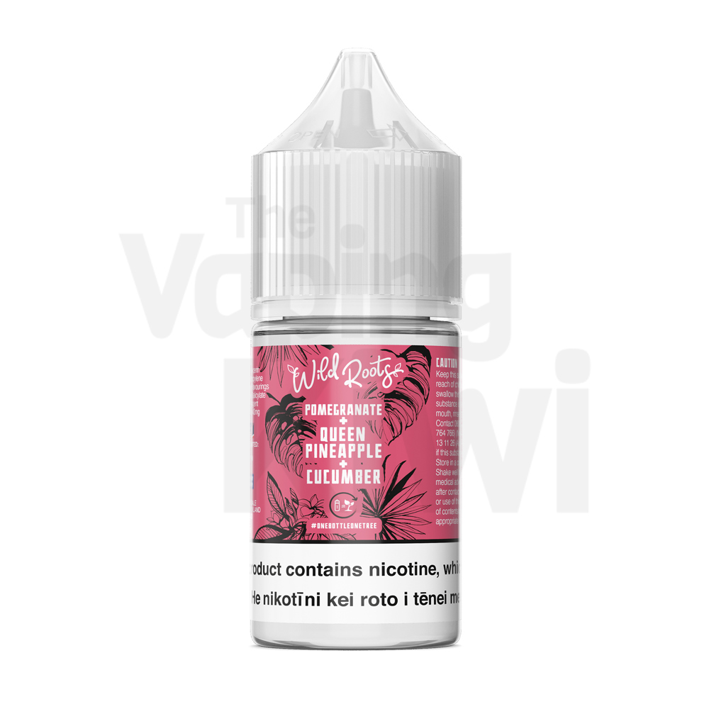 Pineapple Pomegranate AKA Pomegranate + Queen Pineapple + Cucumber • Wild Roots • NIC SALTS