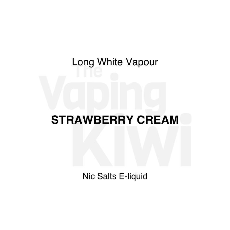 Strawberry Cream AKA Strawberry Crack • Long White Vapour • NIC SALTS
