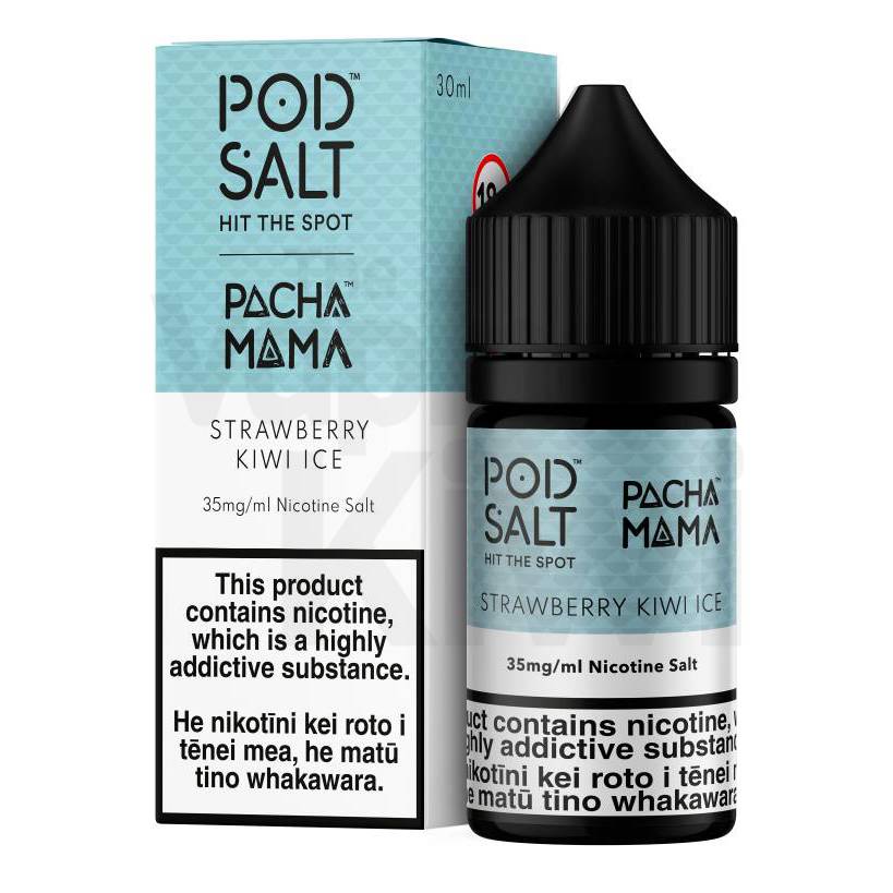 Strawberry Kiwi Ice by Pacha Mama • Pod Salt Fusions • NIC SALTS